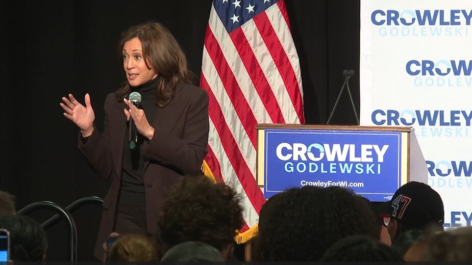 Harris campaigns for Crowley in Wisconsin gubernatorial race