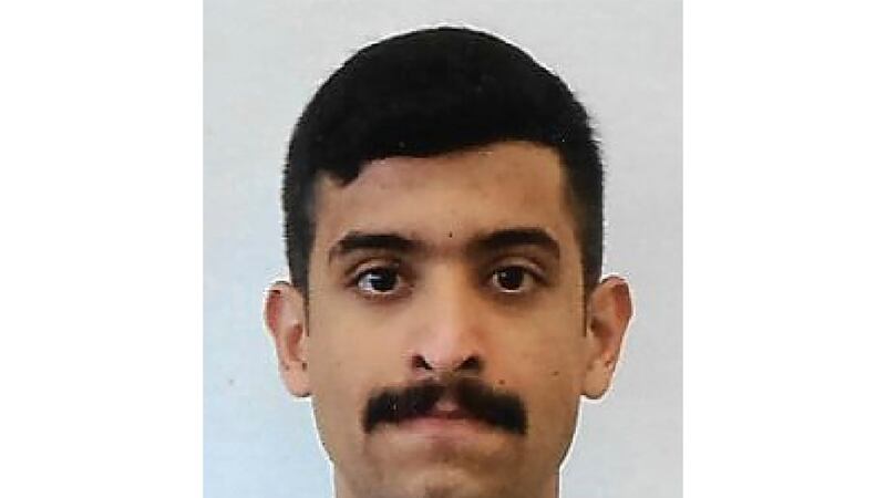 This undated photo provided by the FBI shows Mohammed Alshamrani. Victims of a 2019 shooting...