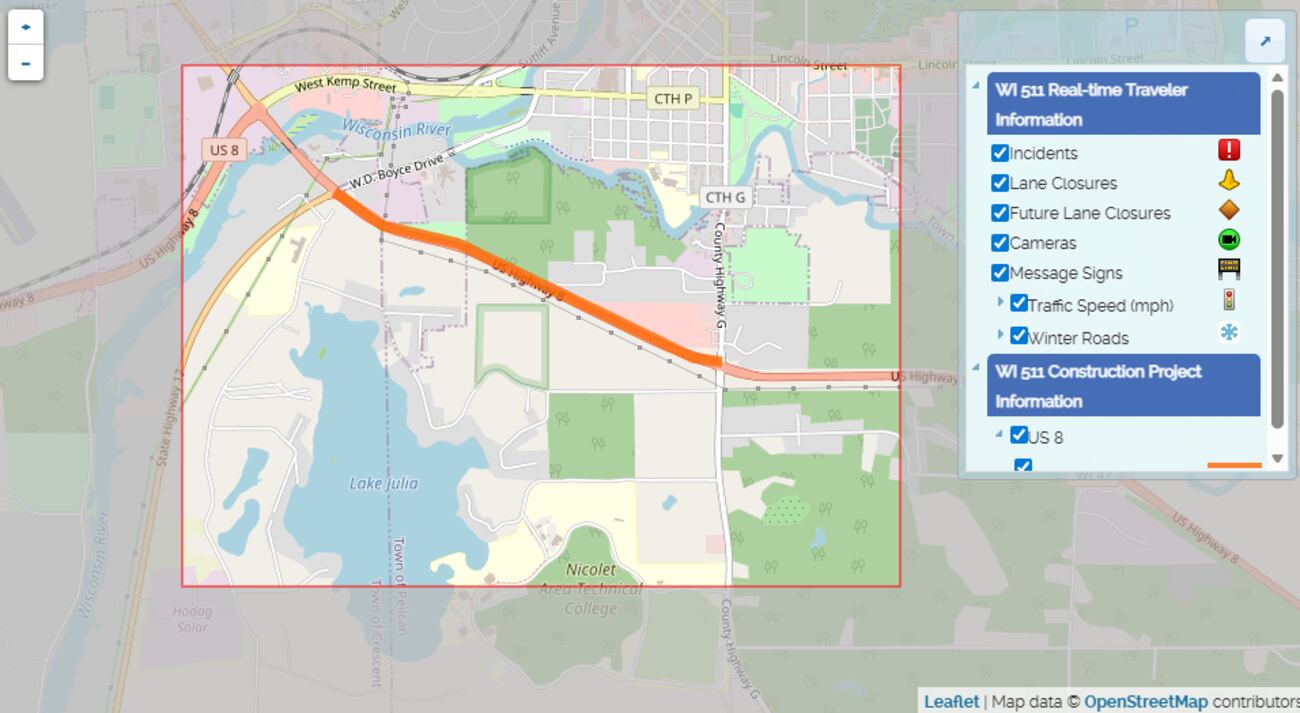 Local Road Works Map Road work set to begin in April on US 8 near Rhinelander
