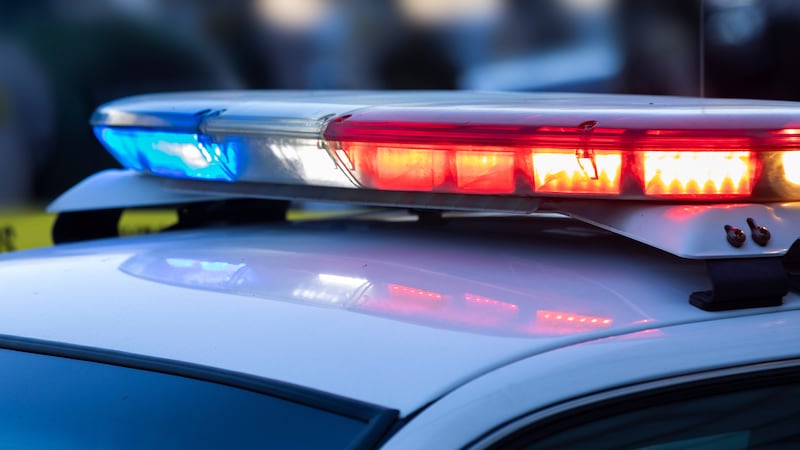 Police lights.