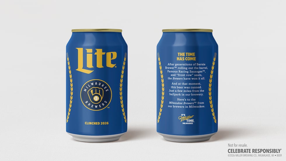 Miller Lite releases a limited-edition Clinch Can celebrating the Brewers' World Series win....