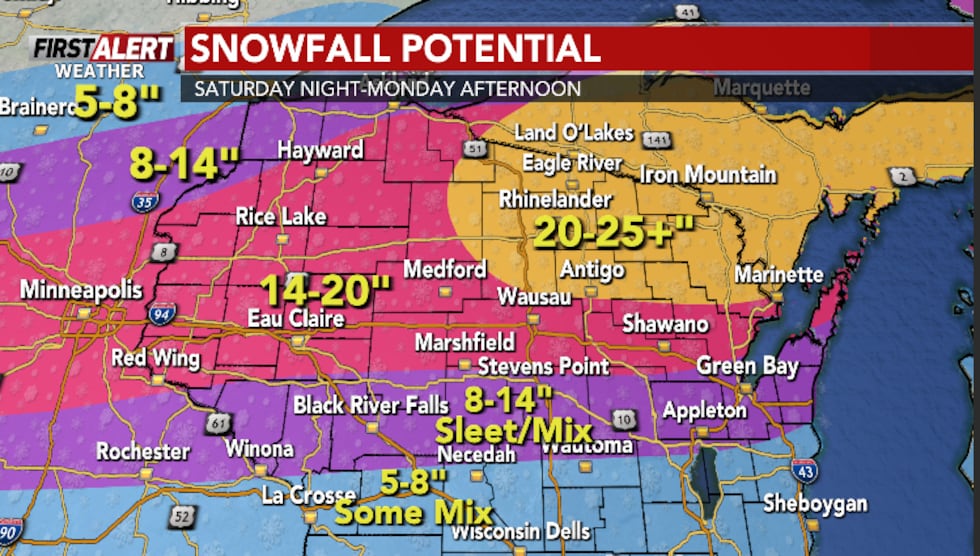 Potencial de nevadas