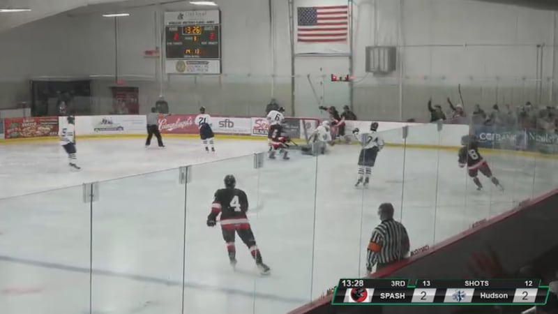 The Stevens Point Area Senior High boys hockey team defeated Hudson in overtime Friday in the...