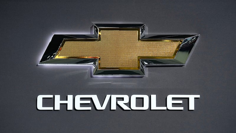 FILE - A Chevrolet logo is shown at the North American International Auto Show in Detroit,...