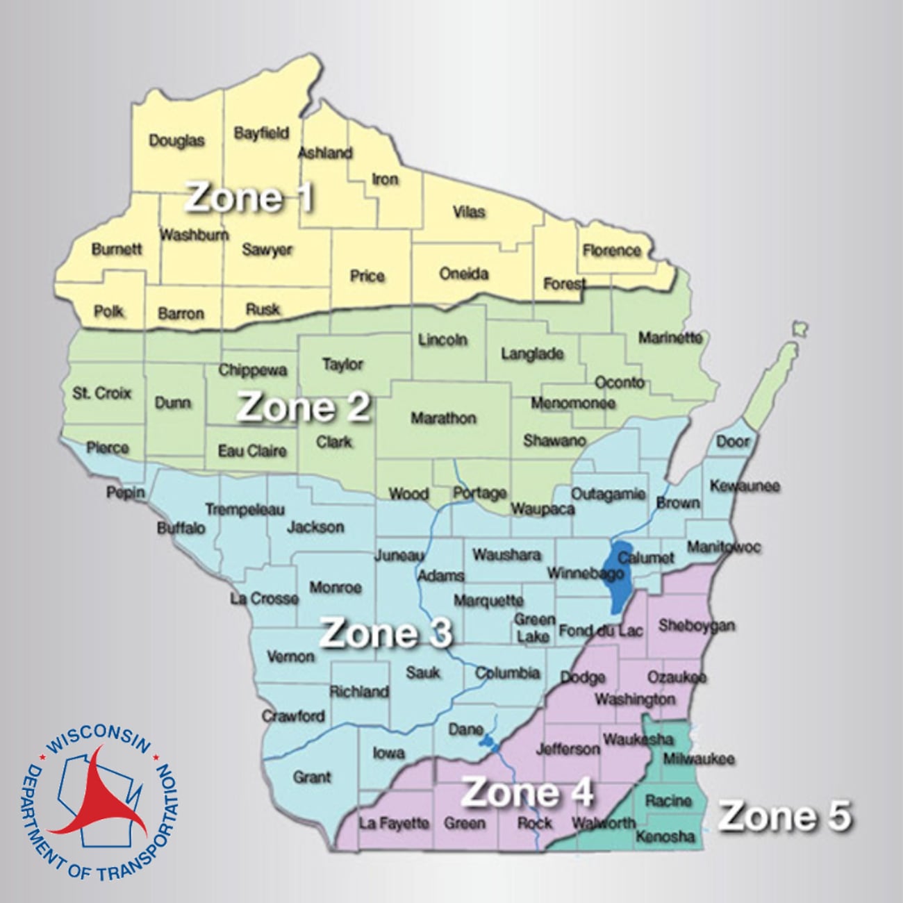 Wisconsin State Zone Map Wisconsin to end frozen road law, implements spring weight restrictions