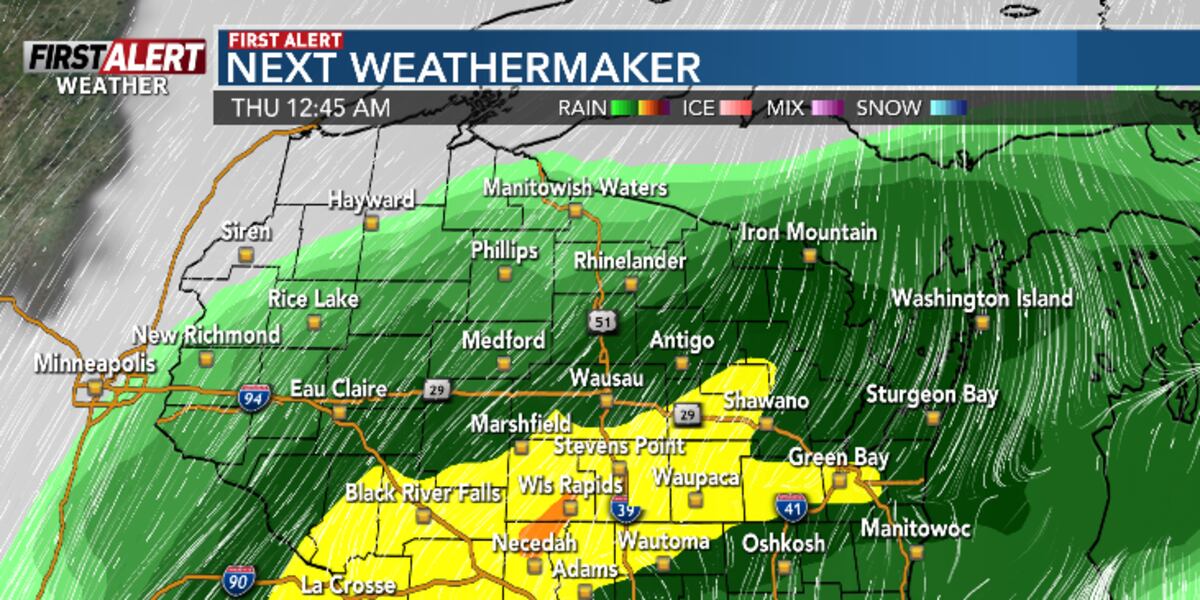 Moderate Weather Map First Alert Weather: Record high temps and moderate rainfall this week