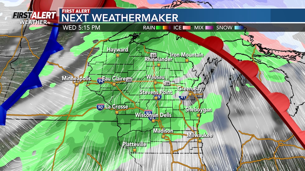 Our best chance for rain will be on Wednesday.