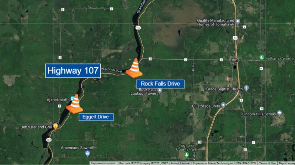 Highway 107 roadwork