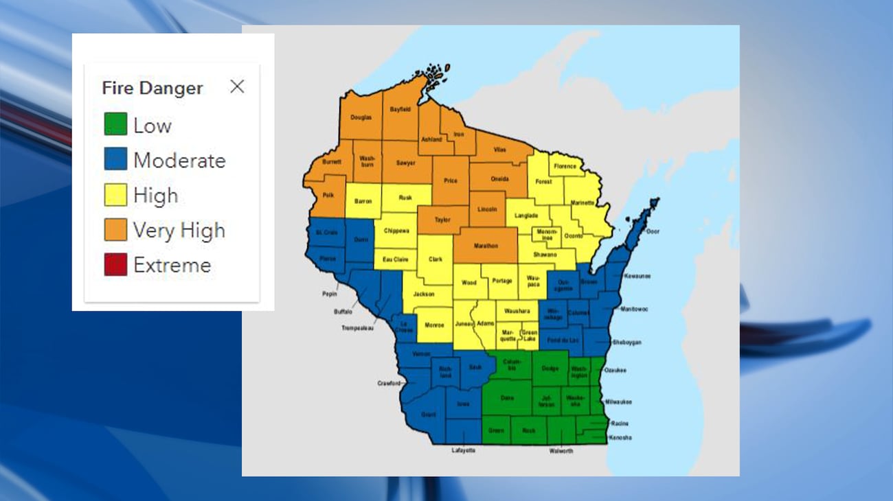 Fire Numbers Wi Fire danger ‘very high’ in parts of northern Wisconsin