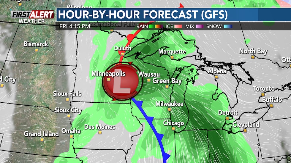 Our most favorable opportunity for precipitation comes on Friday.