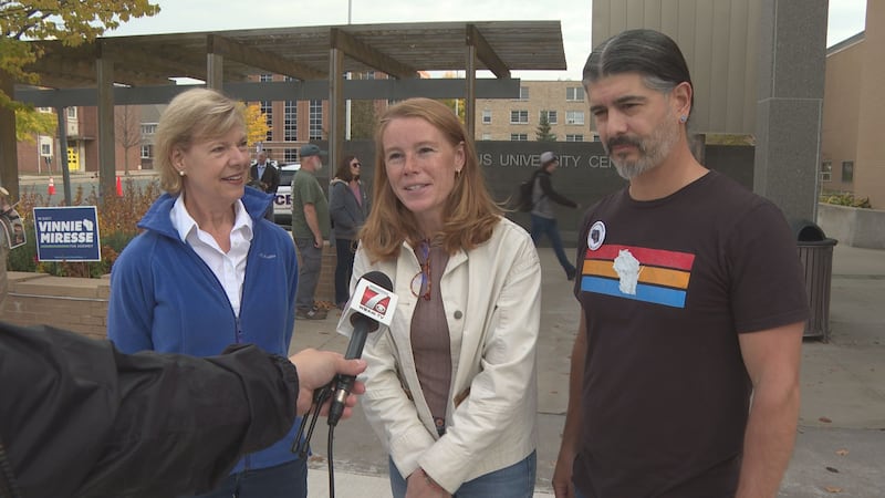 Baldwin, Cooke and Miresse talk to young voters at UW-Stevens Point