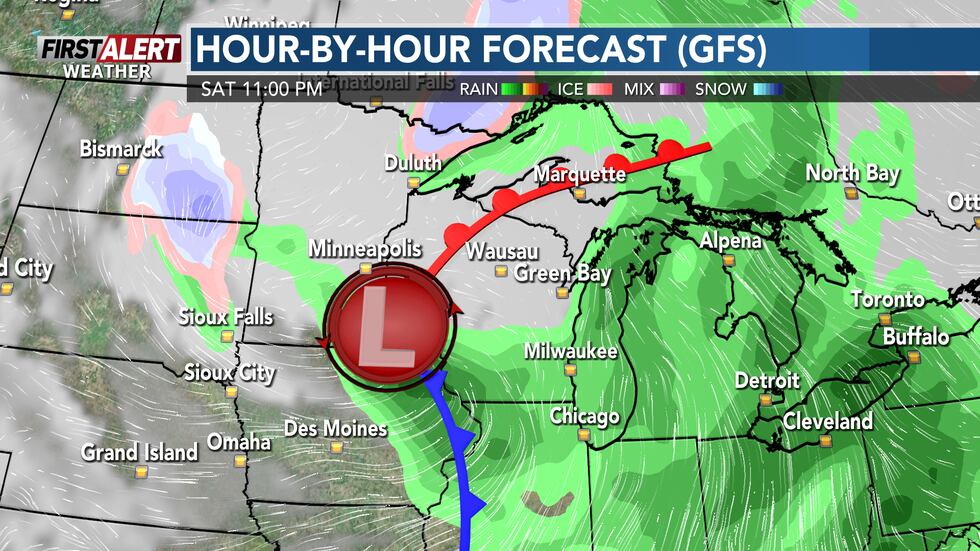 The second wave of rainfall will begin, at some point, later in the day on Saturday.