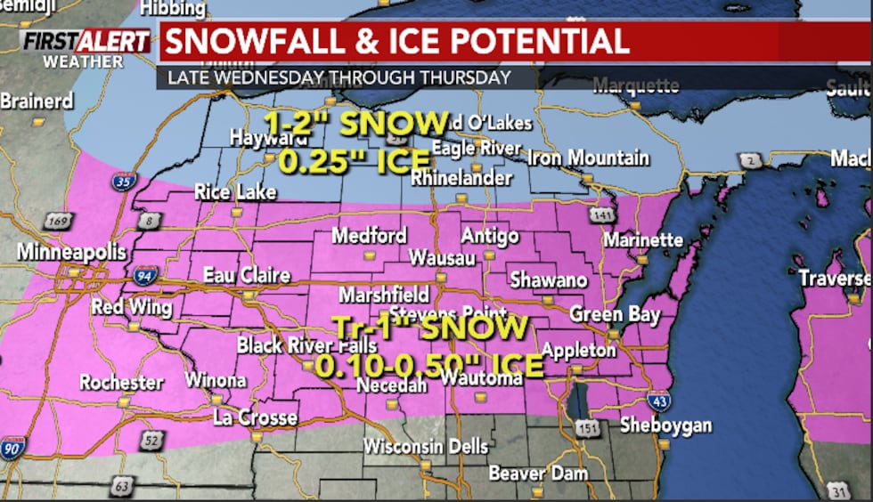 Snowfall and Ice Potential
