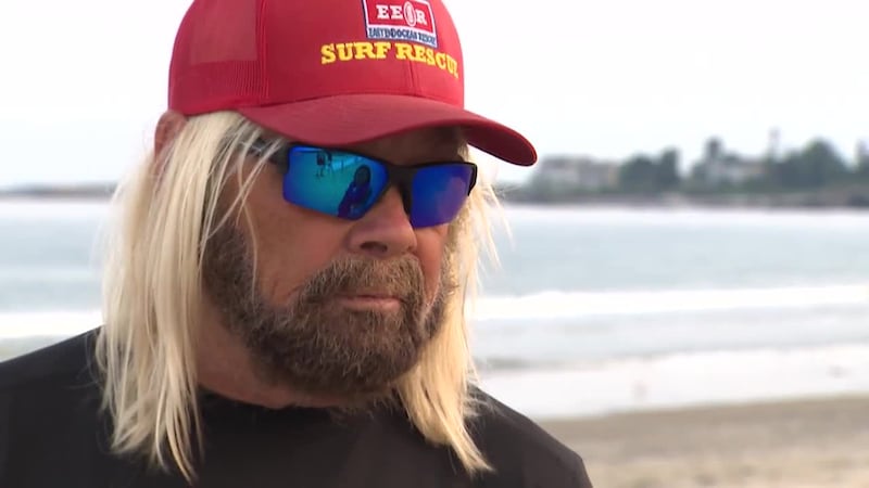 A veteran Maine lifeguard with 55 years of experience escaped a great white shark attack by...