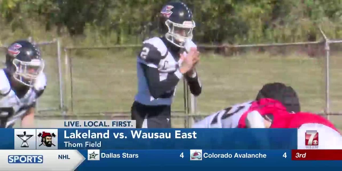Wausau East battles Lakeland in high school football