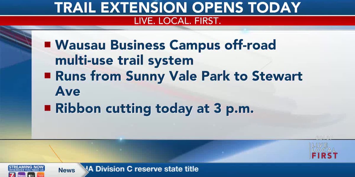 Trail extension in the Wausau Business Park opens Monday