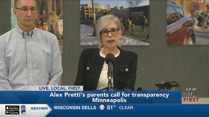 The parents are calling for the Justice Department to identity the agent who shot Pretti in...