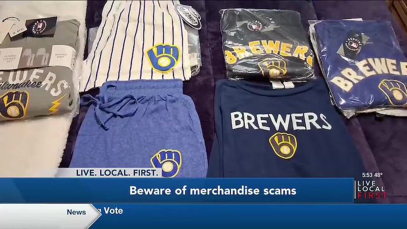 Scammers may create look-alike Brewers websites to sell low-quality items.