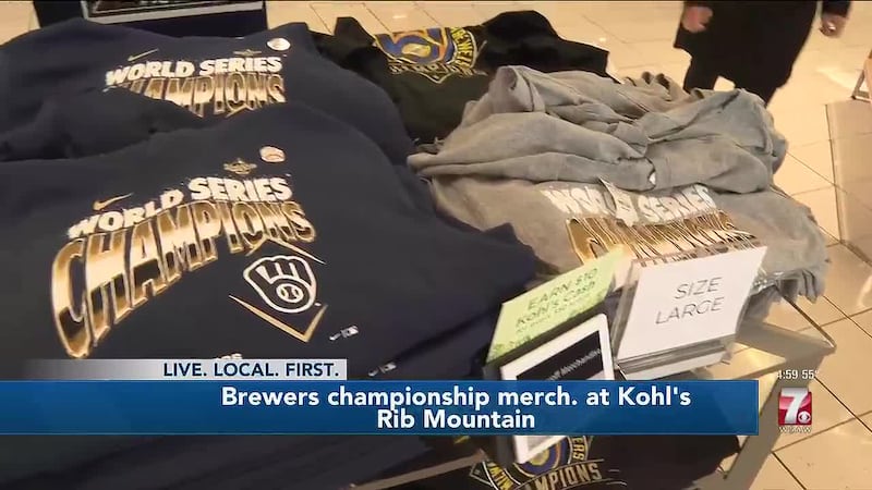 Kohl's in Rib Mountain opened early Thursday with shirts, hats and some other gear for fans