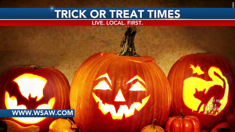 Central Wisconsin Trick-or-Treat Times online at WSAW