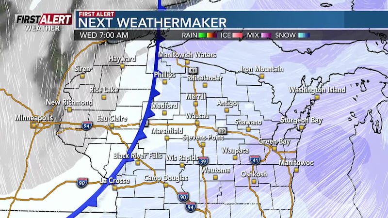 Some clearing leading to a cold Monday morning. More shots of cold air and snow showers this...