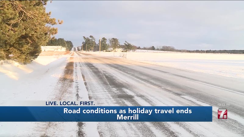 Road conditions as holiday travel ends